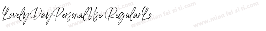 LovelyDayPersonalUse RegularLoveya字体转换